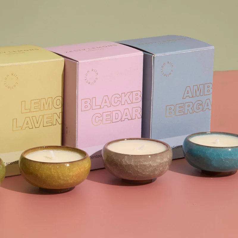 Contemporary Kiln Pink Tea Lights - Blackberry & Cedarwood