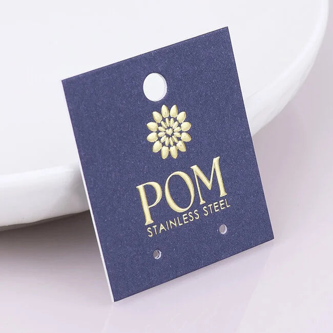 POM - 14k Gold plated waterproof Earrings Hoop Cove Rope Twist