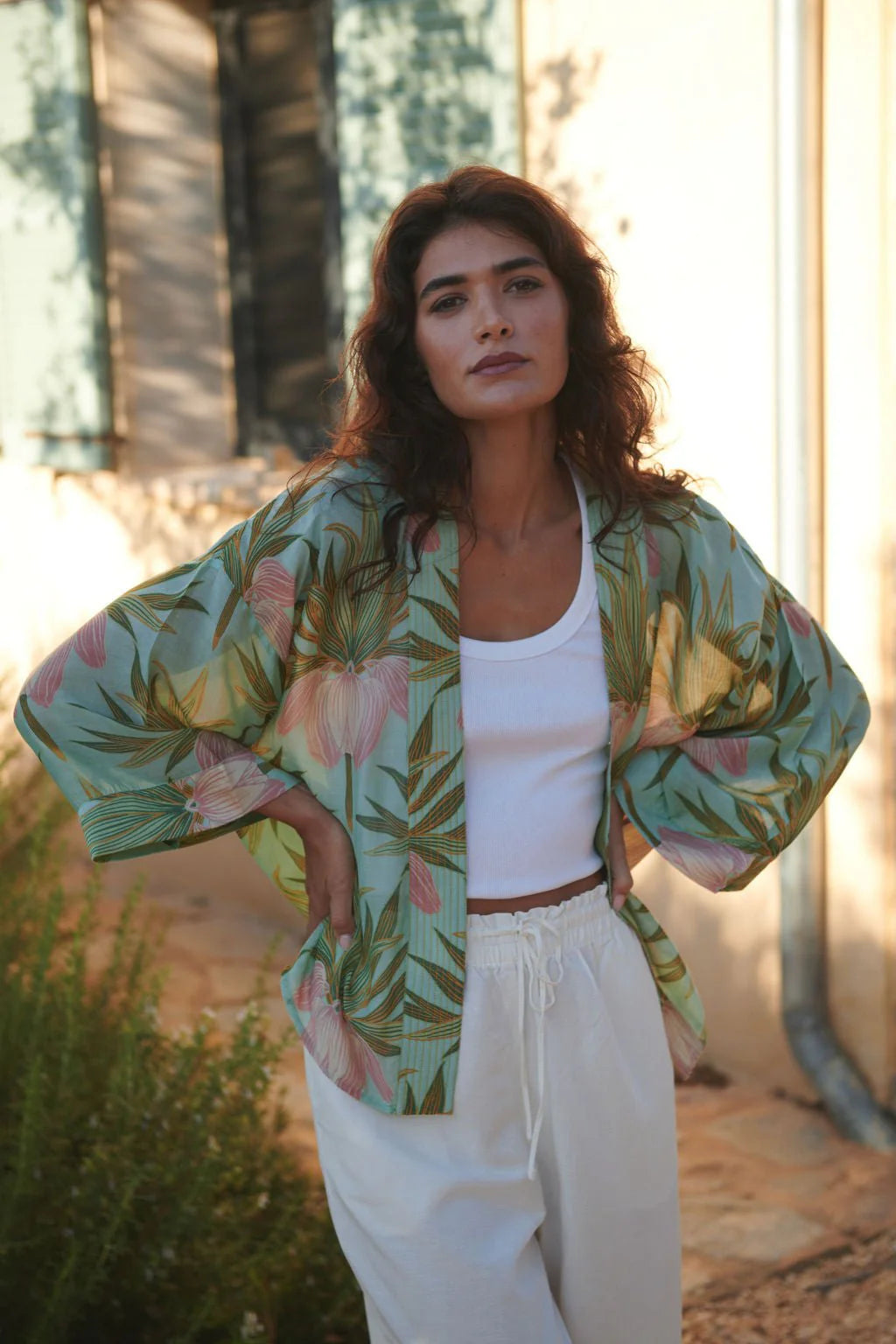 Deco Bud Aqua Kimono - One Hundred Stars