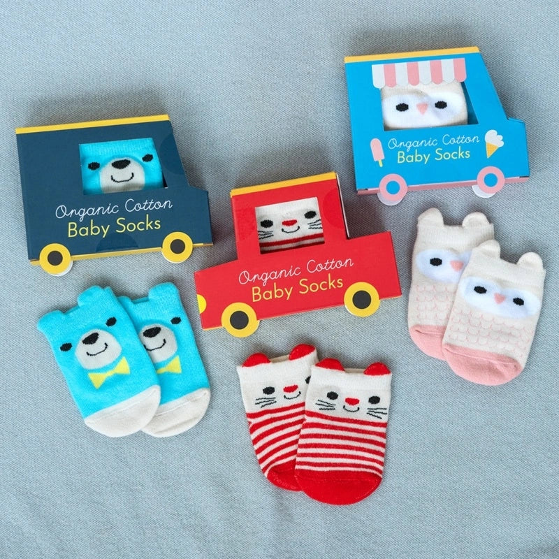 Rex London - Pair of baby socks - Red cat