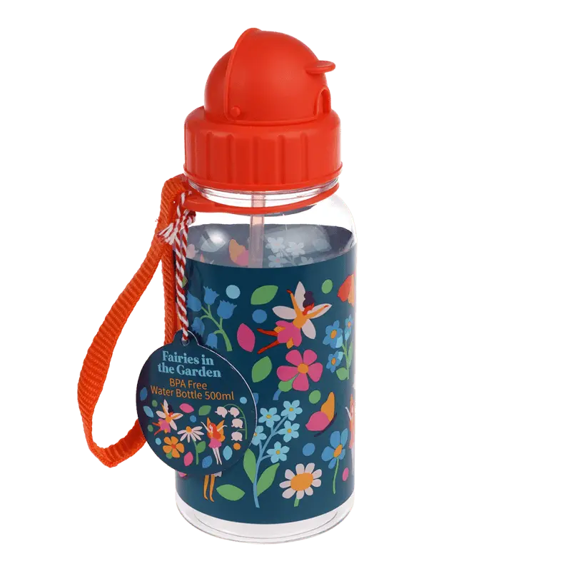 Rex London - Children's water bottle - Fairies in the Garden (integrated straw, 500ml)