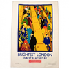 Cotton Tea Towl - TFL Vintage Poster Brightest London