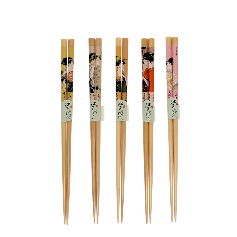 Rex London - Wooden chopsticks (pack of 5 pairs) - Geisha