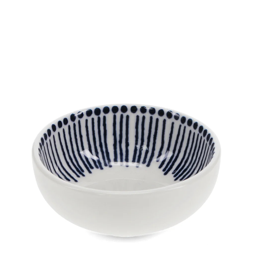 Rex London - Round ceramic dipping bowl - Beaded lines