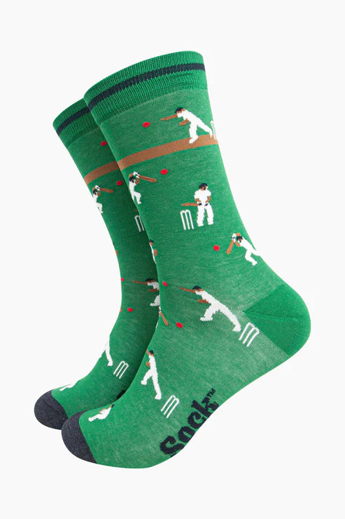 Sock Talk Men's Cricket Players Bamboo Socks - Green