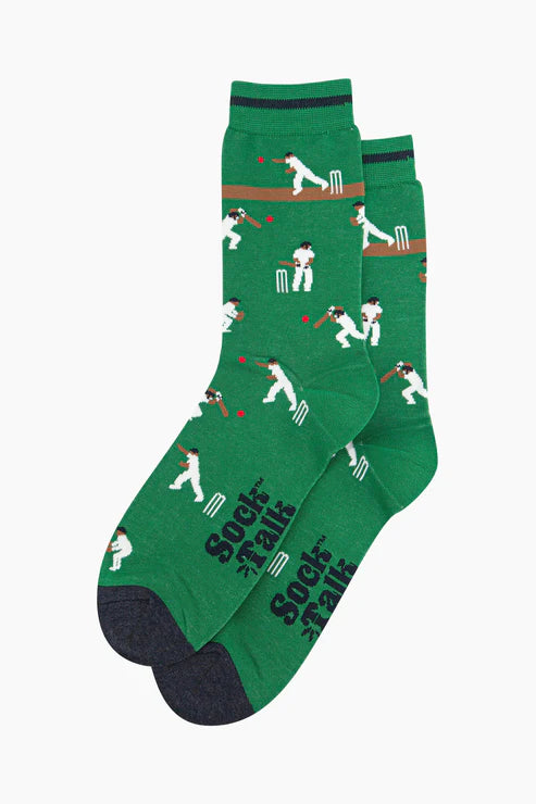 Sock Talk Men's Cricket Players Bamboo Socks - Green