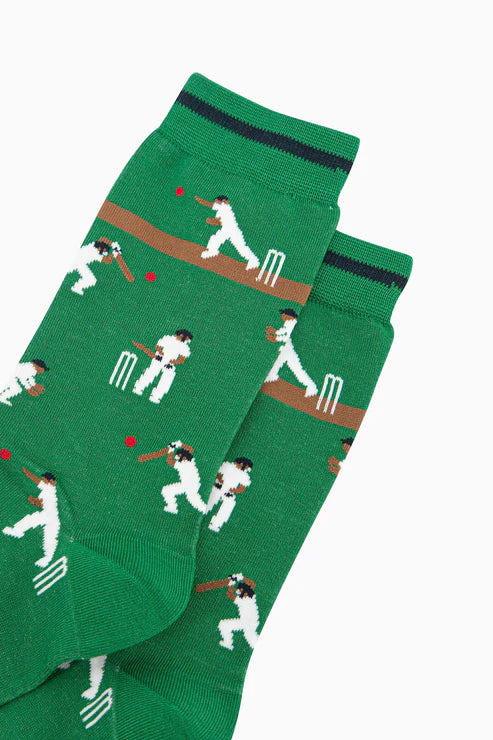 Sock Talk Men's Cricket Players Bamboo Socks - Green