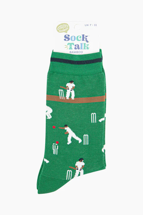 Sock Talk Men's Cricket Players Bamboo Socks - Green