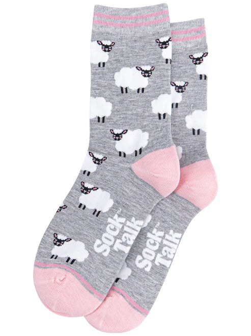 Sock Talk - Sheep Bamboo Socks in Grey Marl