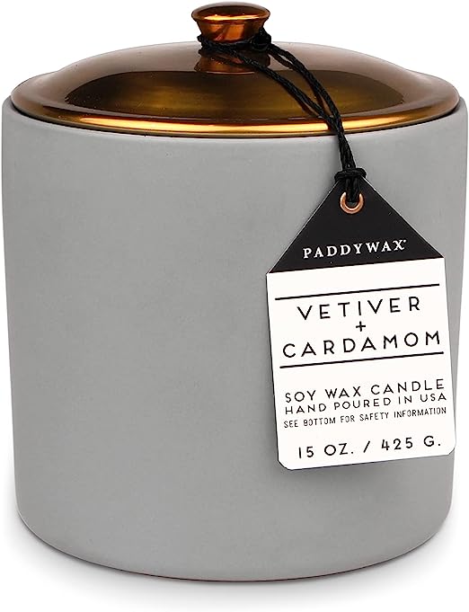 Vetiver & Cardamom Soy Wax Candle Pot - Large