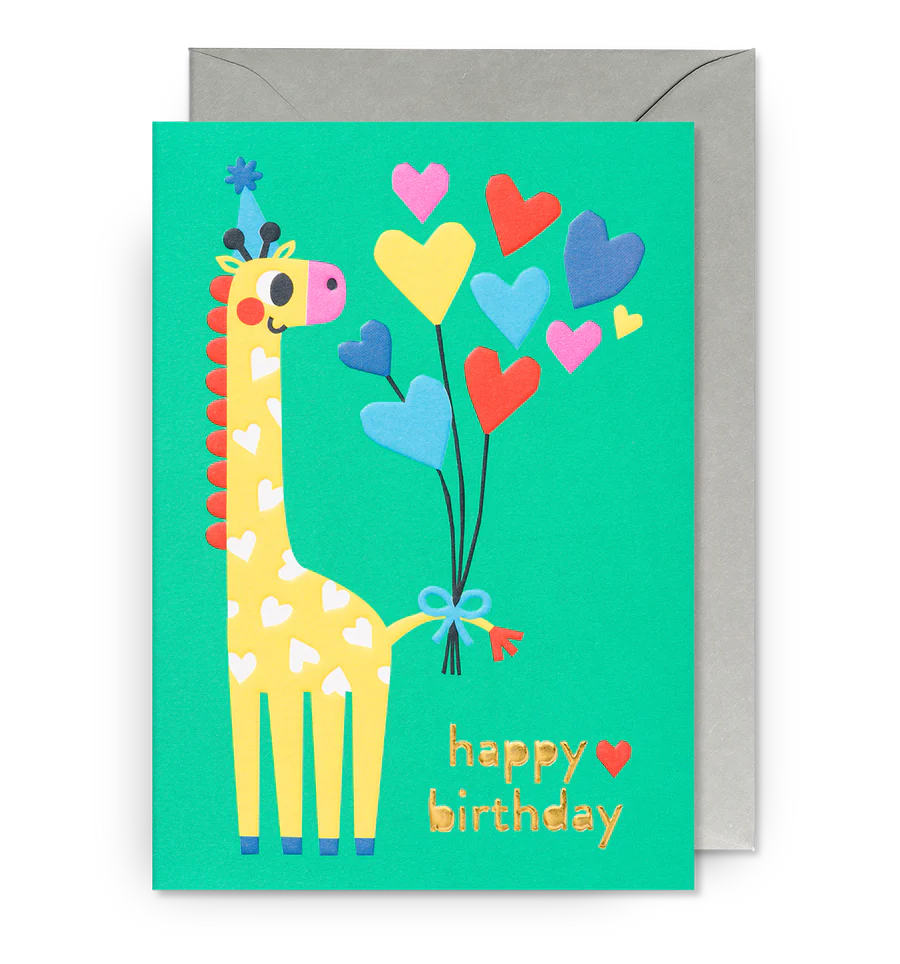 Happy Birthday Giraffe Card