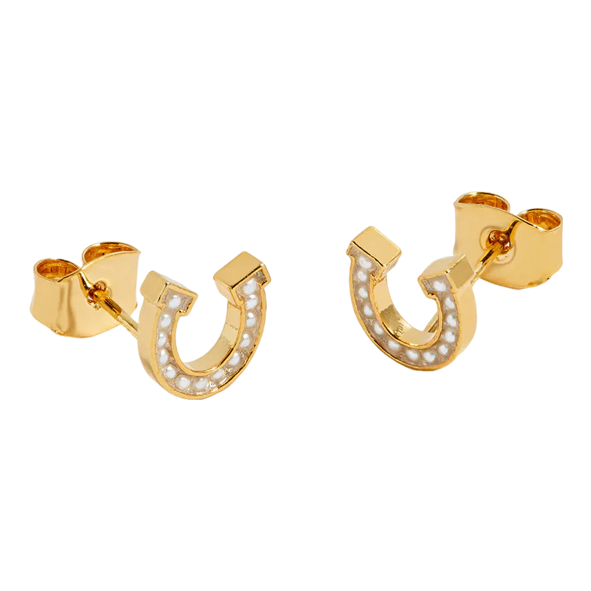 Estella Bartlett - Pearl Horseshoe Stud Earrings