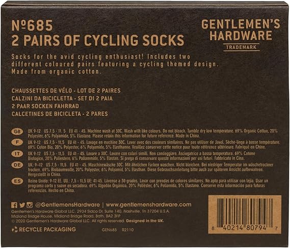 Gentlemen's Hardware - Set of 2 Bike Crew Socks
