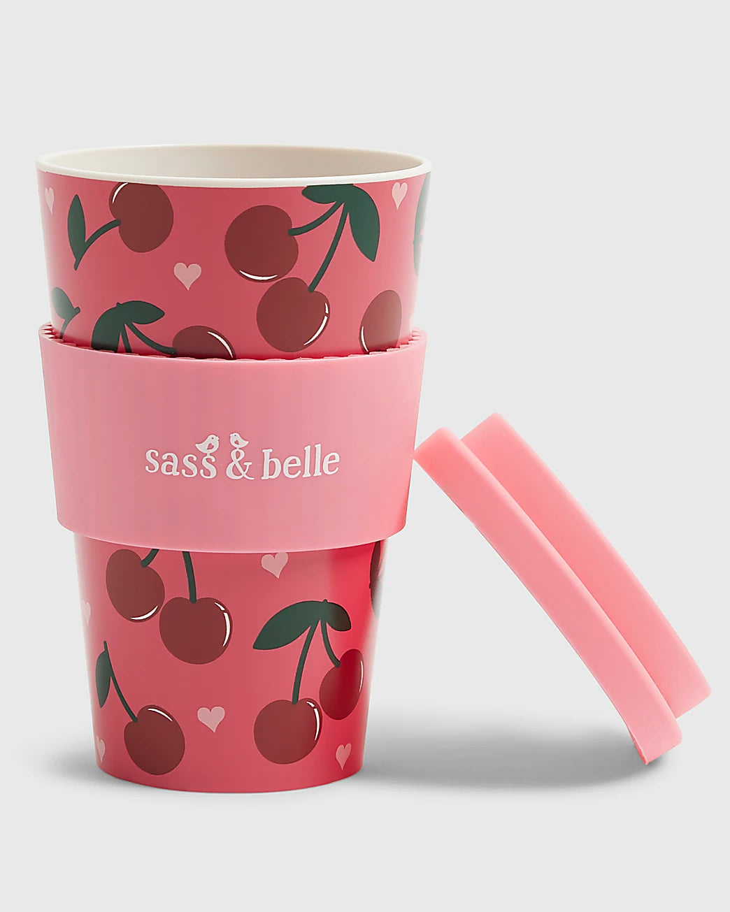 Pink Cherry Travel Coffee Cup