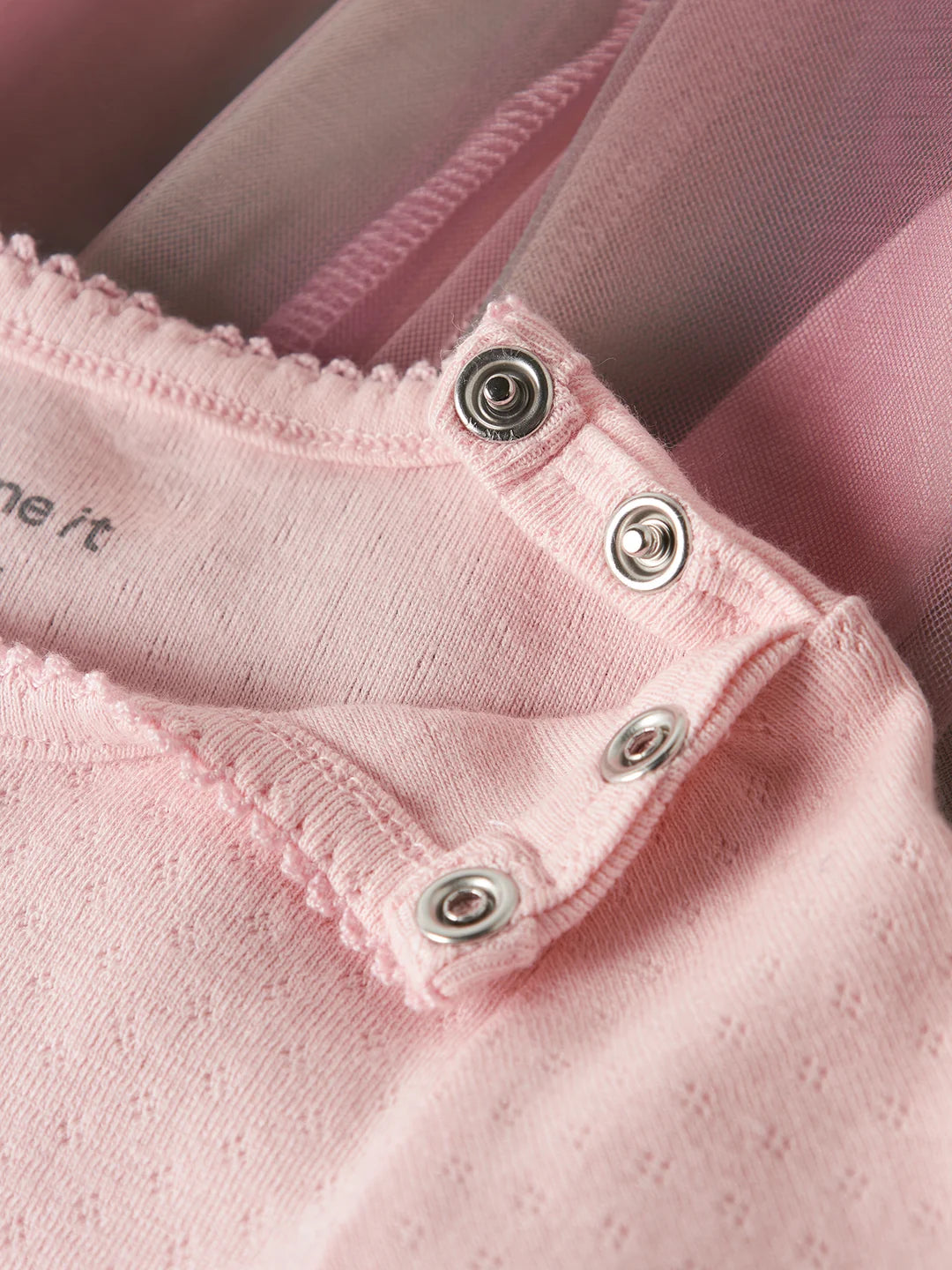 name it - Organic Cotton Louisa Long Sleeve Dress Pink