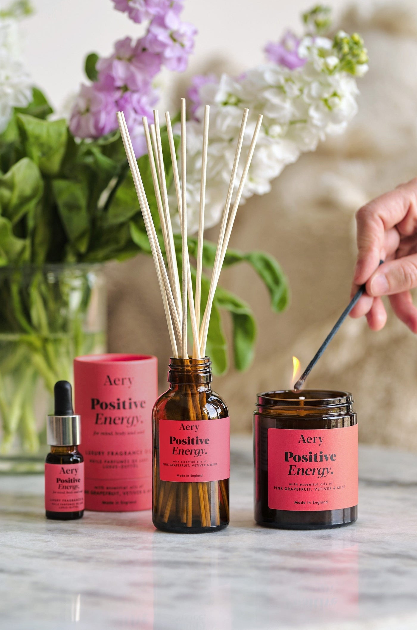 Aery Scented Jar Candle - Positive Energy