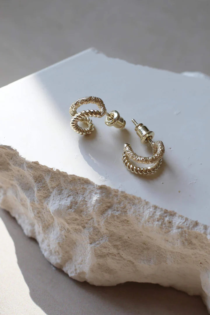 Tutti & Co Braid Earrings - Gold