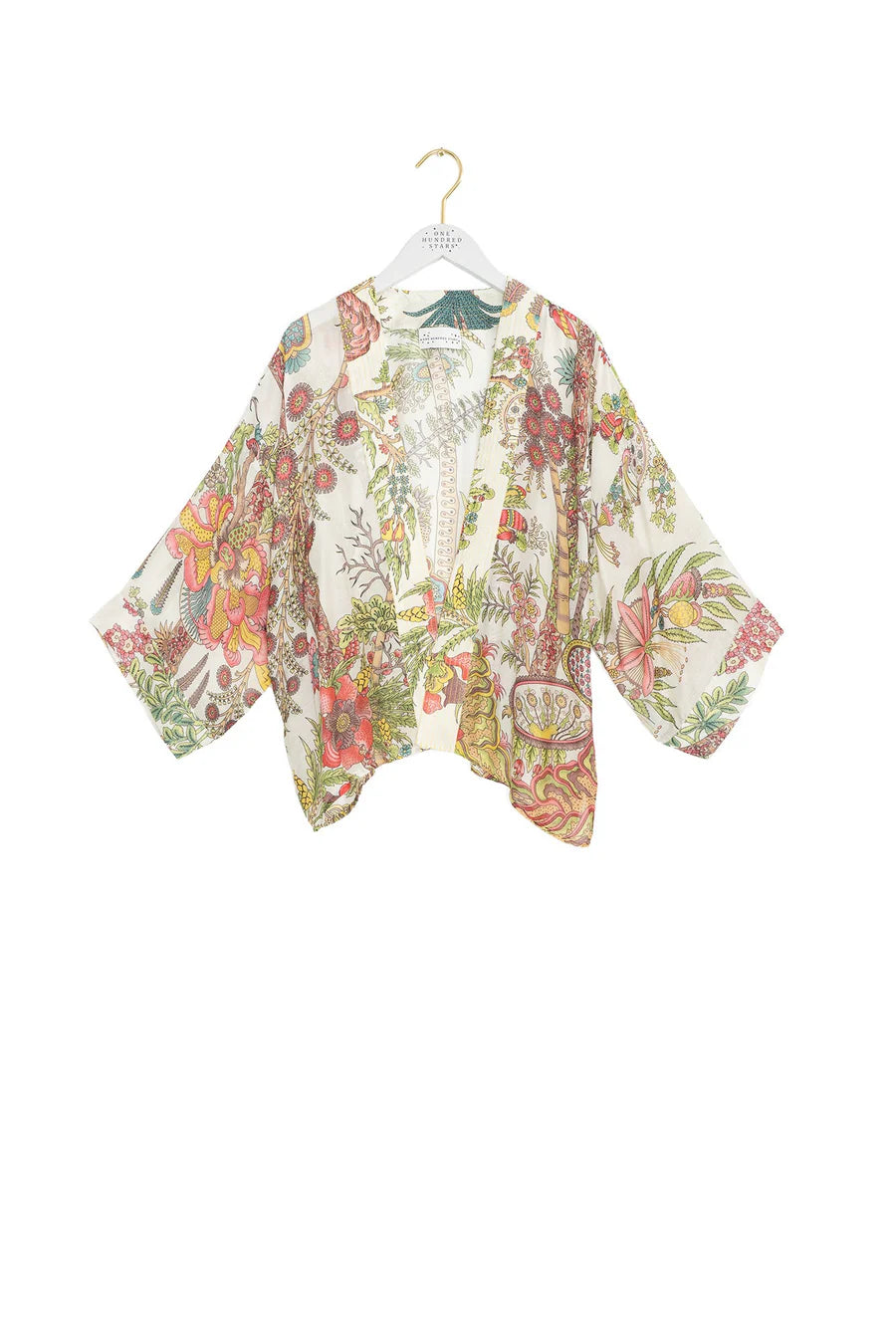 One Hundred Stars-Boho Garden Ecru Kimono