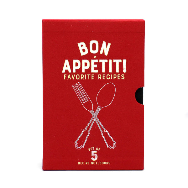 Bon Appetit! Recipe Notebooks - Set of 5