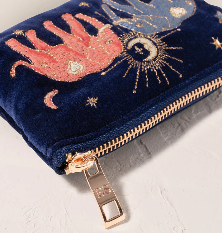 Elizabeth Scarlett Celestial Elephant Coin Purse - Navy