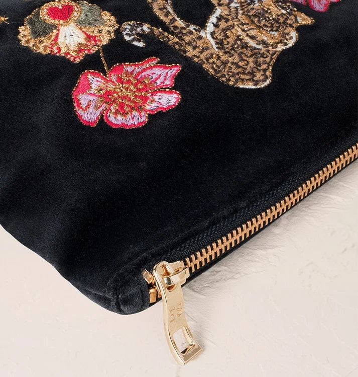 Elizabeth Scarlett - Celestial Leopard Velvet Mini Pouch
