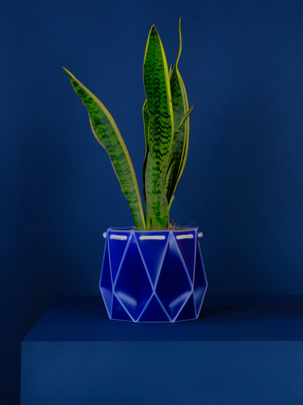 POTR Origami Plant Pot 18cm - Navy