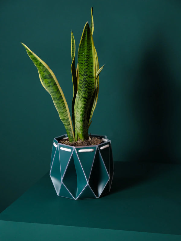 POTR Origami Plant Pot 18cm - Dark Teal