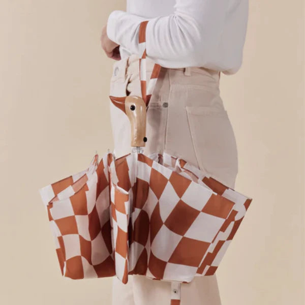 Original Duckhead Compact Umbrella - Peanut Butter Checkers