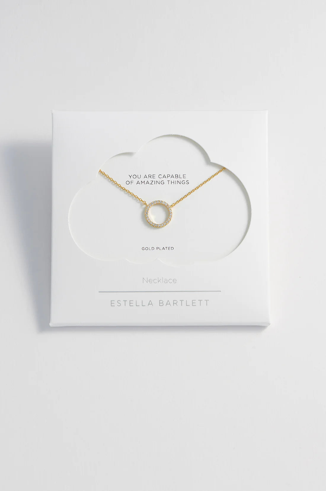 Estella Bartlett Circle CZ Necklace - Gold Plated