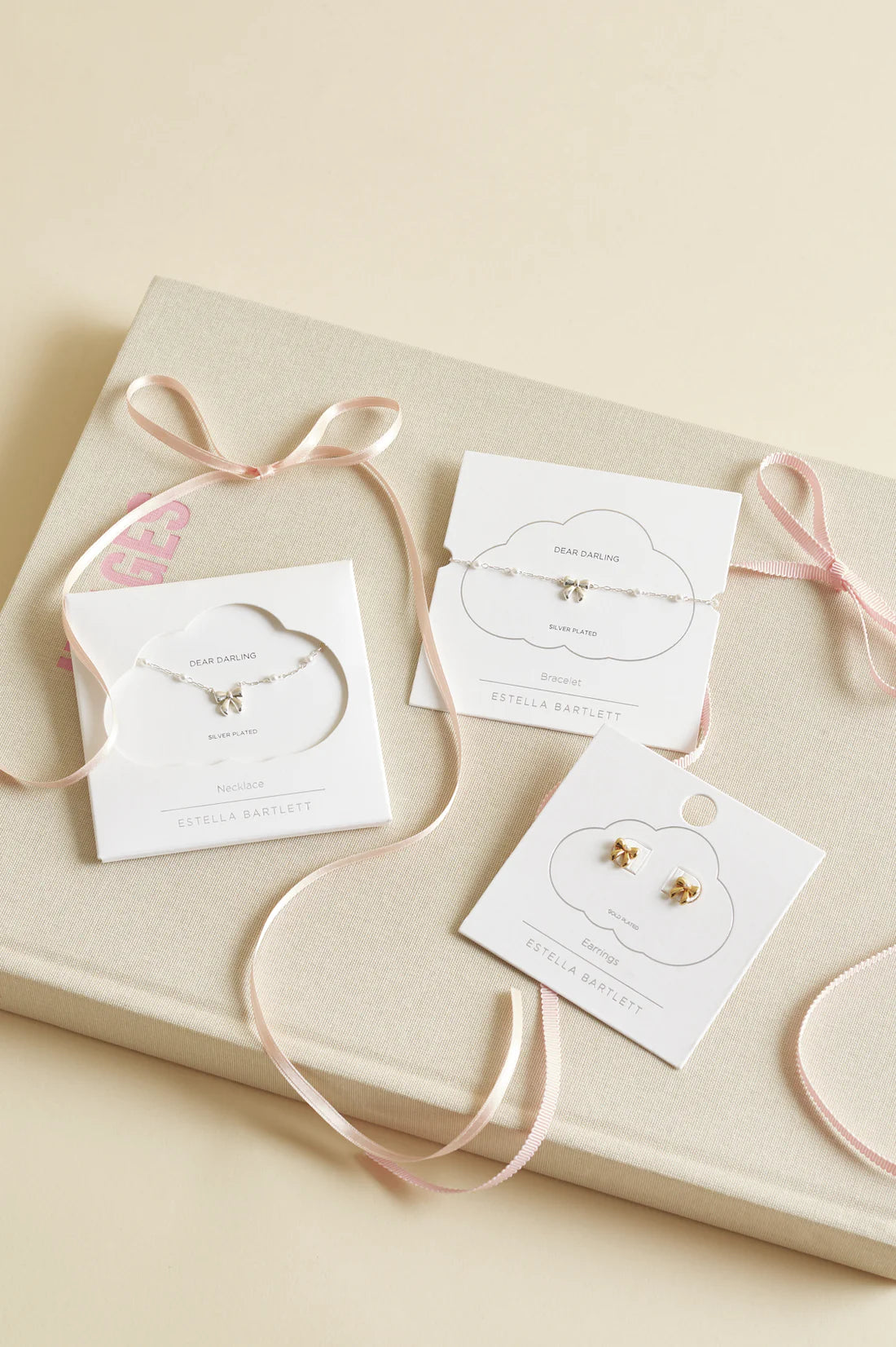 Estella Bartlett Pearl Bow Stud Earrings