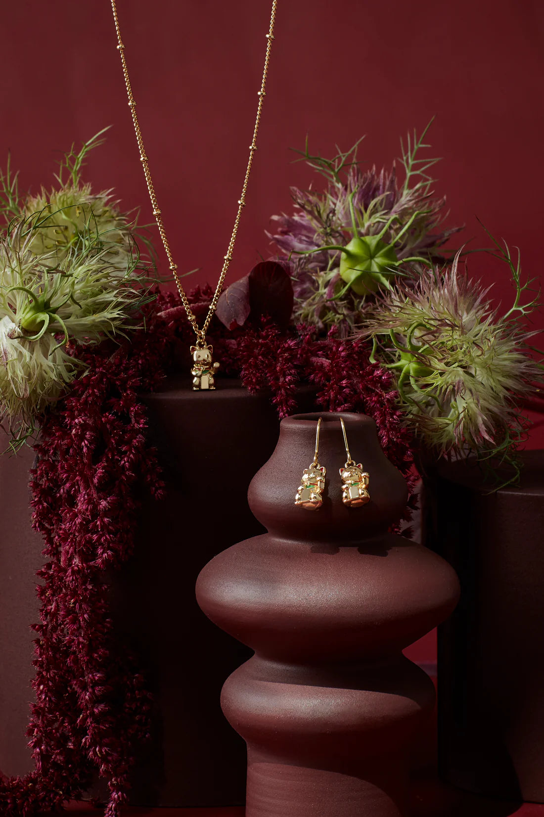 Estella Bartlett Lucky Cat Necklace