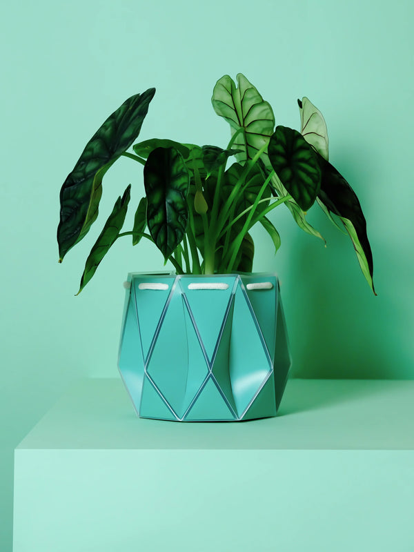 POTR Origami Plant Pot 18cm - Aqua