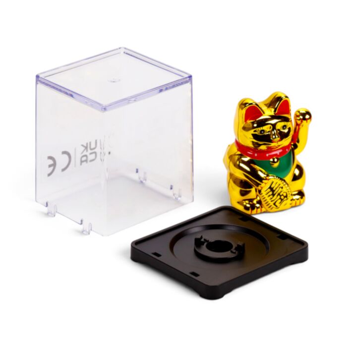 Puckator - Maneki Neko Lucky Cat Waving Cat Mini Solar Pal
