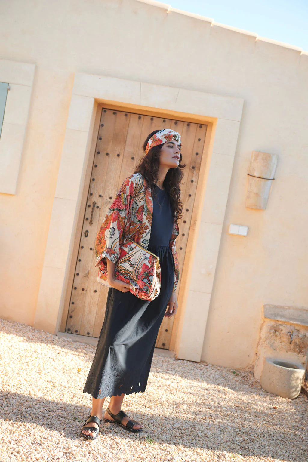 Fiesta Orange kimono - One Hundred Stars