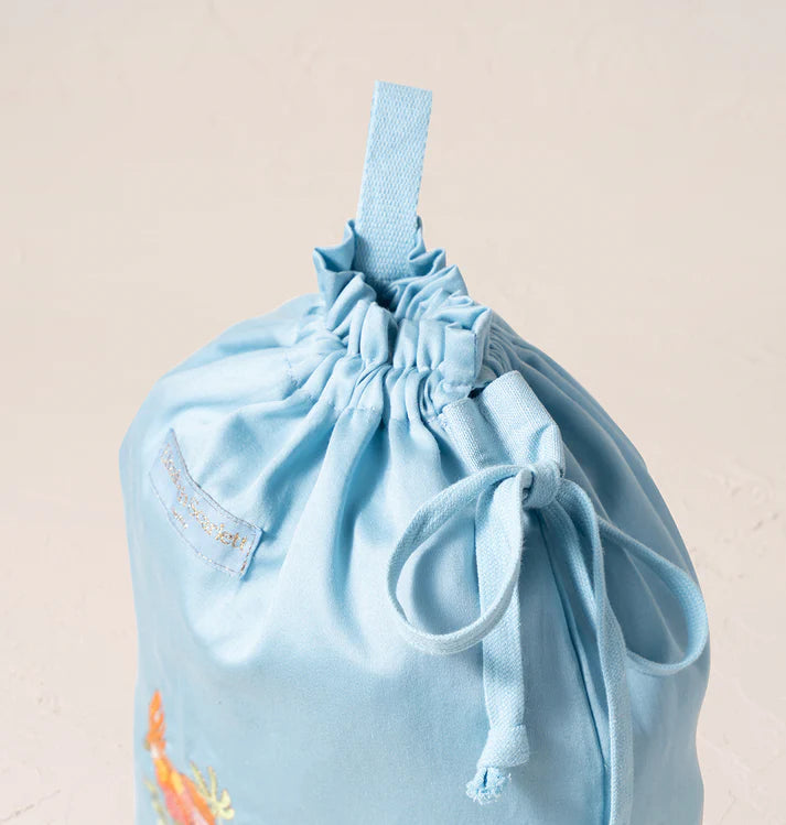 Elizabeth Scarlett Flying Parrots Laundry Bag - French Blue