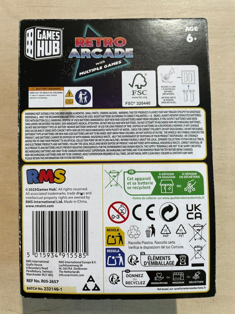 RMS - Games Hub Retro Arcade with multiple games