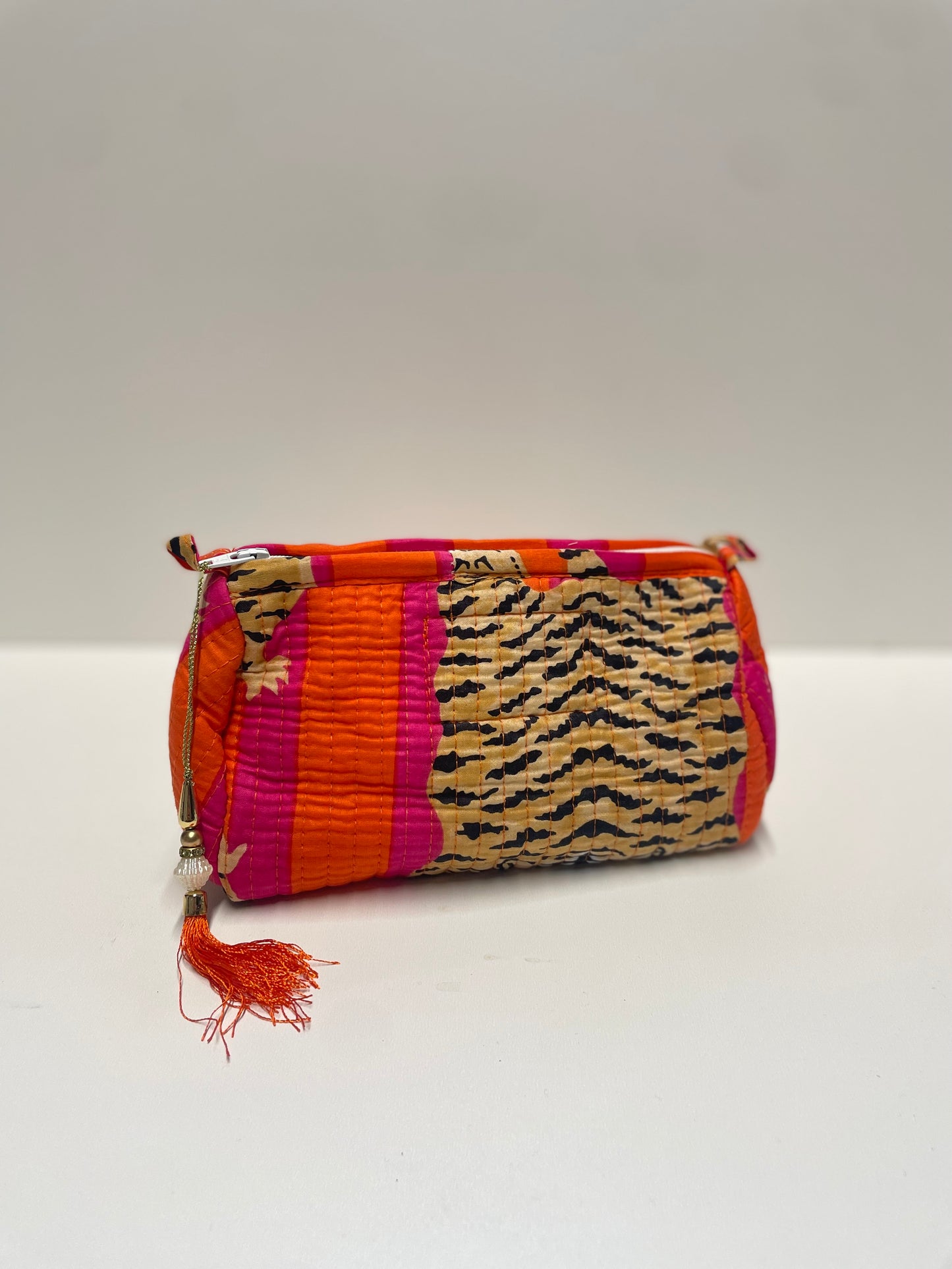 CYC Tibetan Tiger Orange Cotton Wash Bag - Small