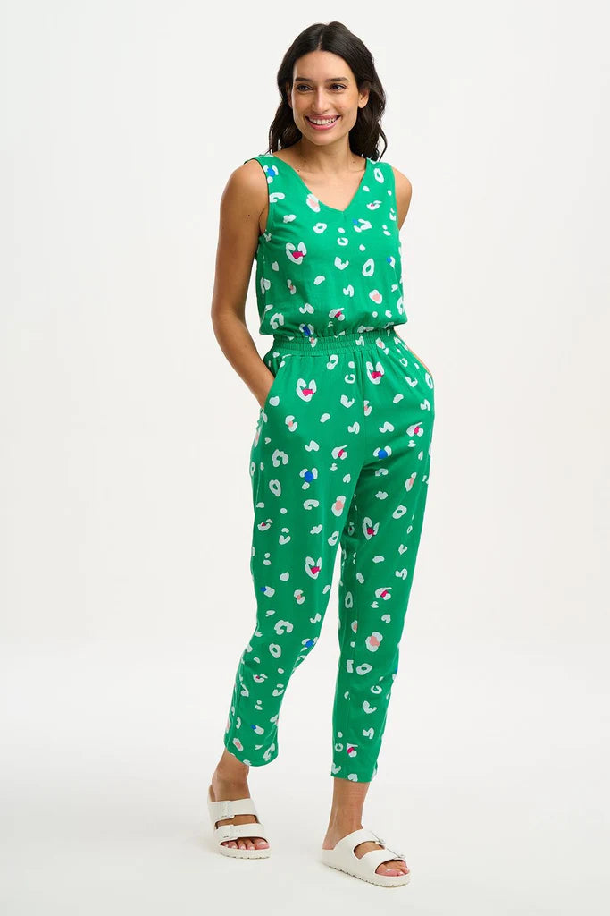 SugarHill Brighton Dina Jersey Jumpsuit Green UK8