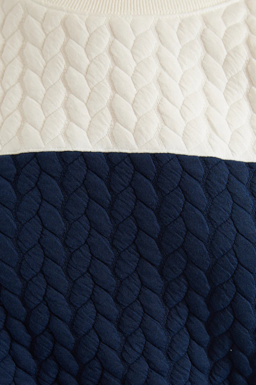 Louche Jan 2 Colour Sweatshirt - Navy / White