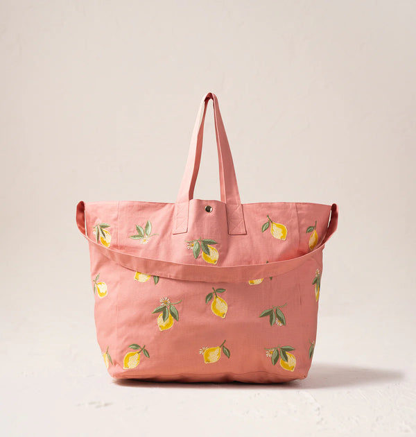 Elizabeth Scarlett Lemon Blossom Carryall Bag - Coral