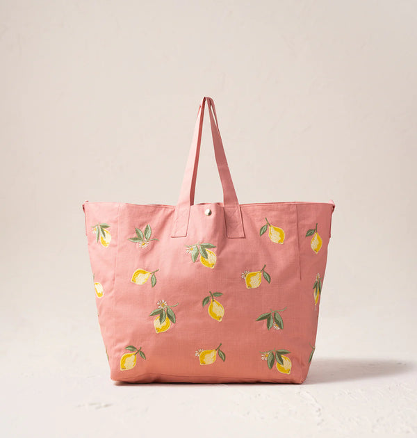 Elizabeth Scarlett Lemon Blossom Carryall Bag - Coral