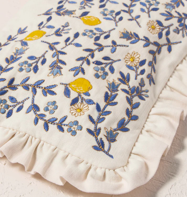 Elizabeth Scarlett - Lemon Garden Frill Pouch