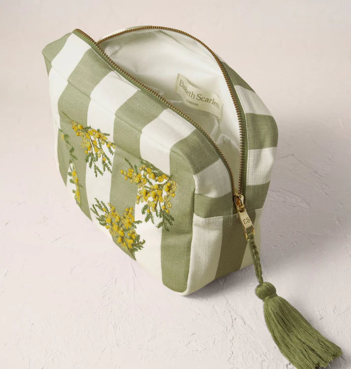Elizabeth Scarlett - Mimosa Stripe Printed Wash Bag