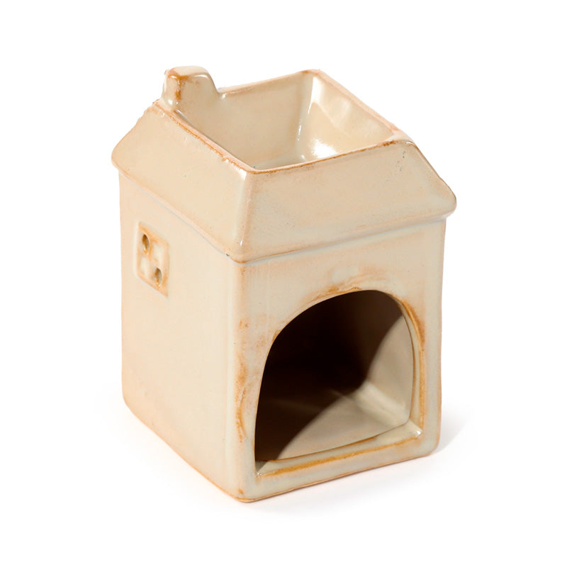 Eden Small Beige House Shaped Oil Burner
