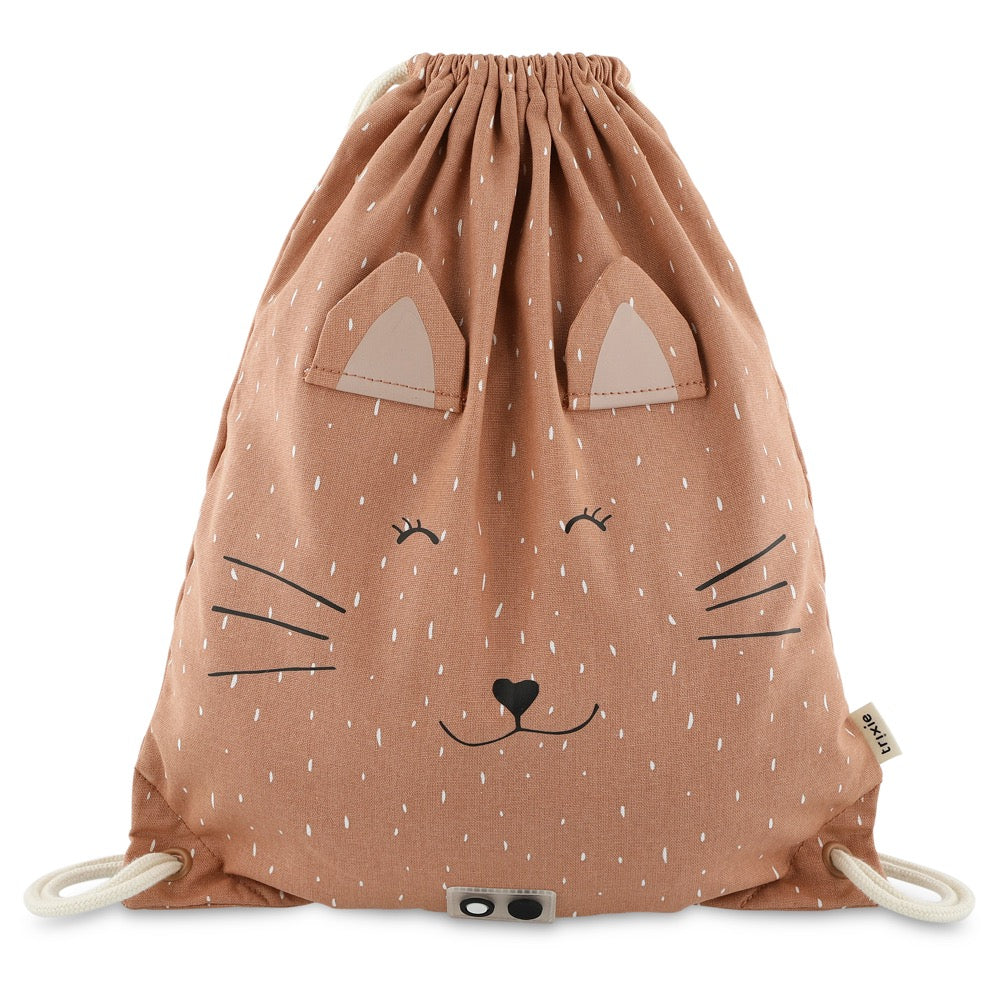 Trixie Drawstring Bag - Cat