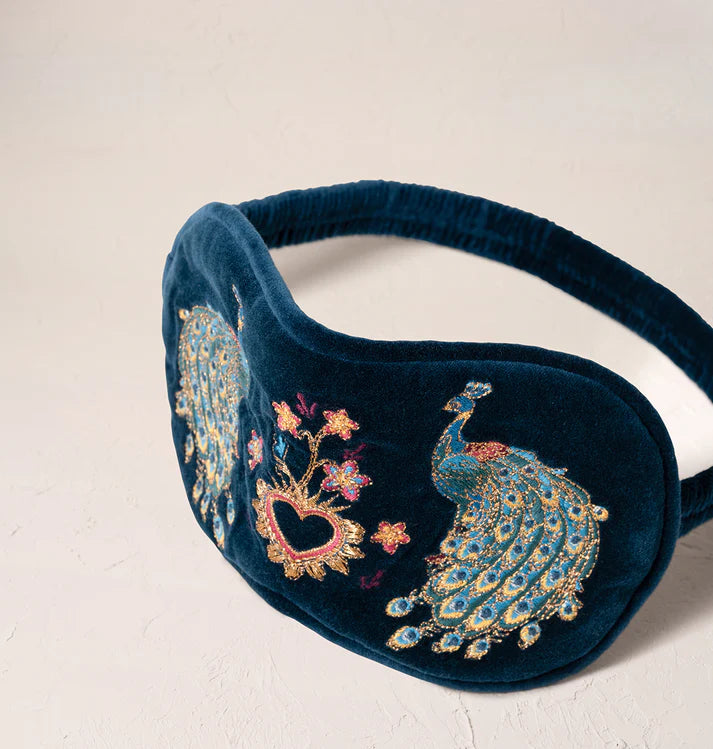 Elizabeth Scarlett - Peacock Floral Eye Mask
