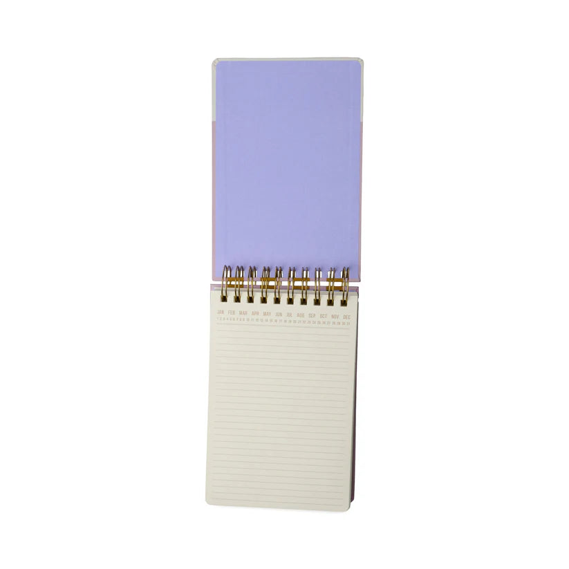 Large Chunky Notepad - Lilac & Ochre Stripes