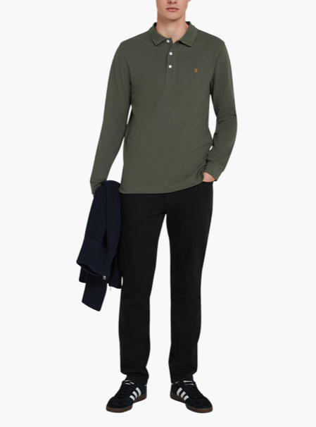 Blanes Polo Long Sleeve - Rosemary