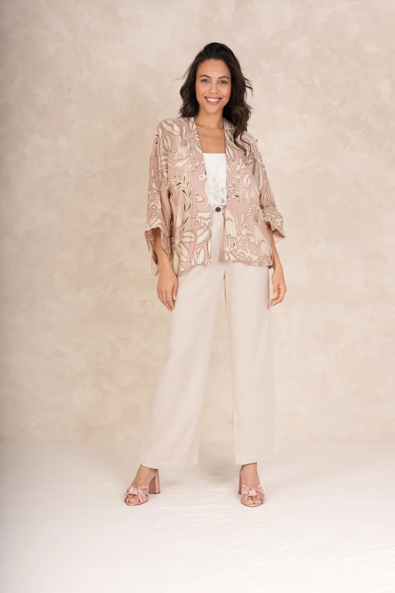 Sphinx Pink Kimono - One Hundred Stars