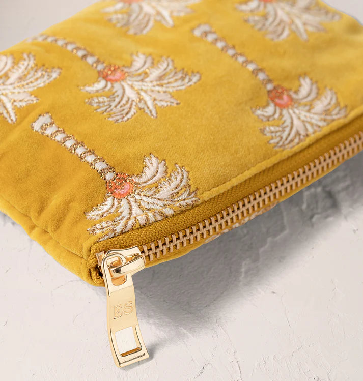 Elizabeth Scarlett Sunrise Palms Coin Purse - Mustard Yellow